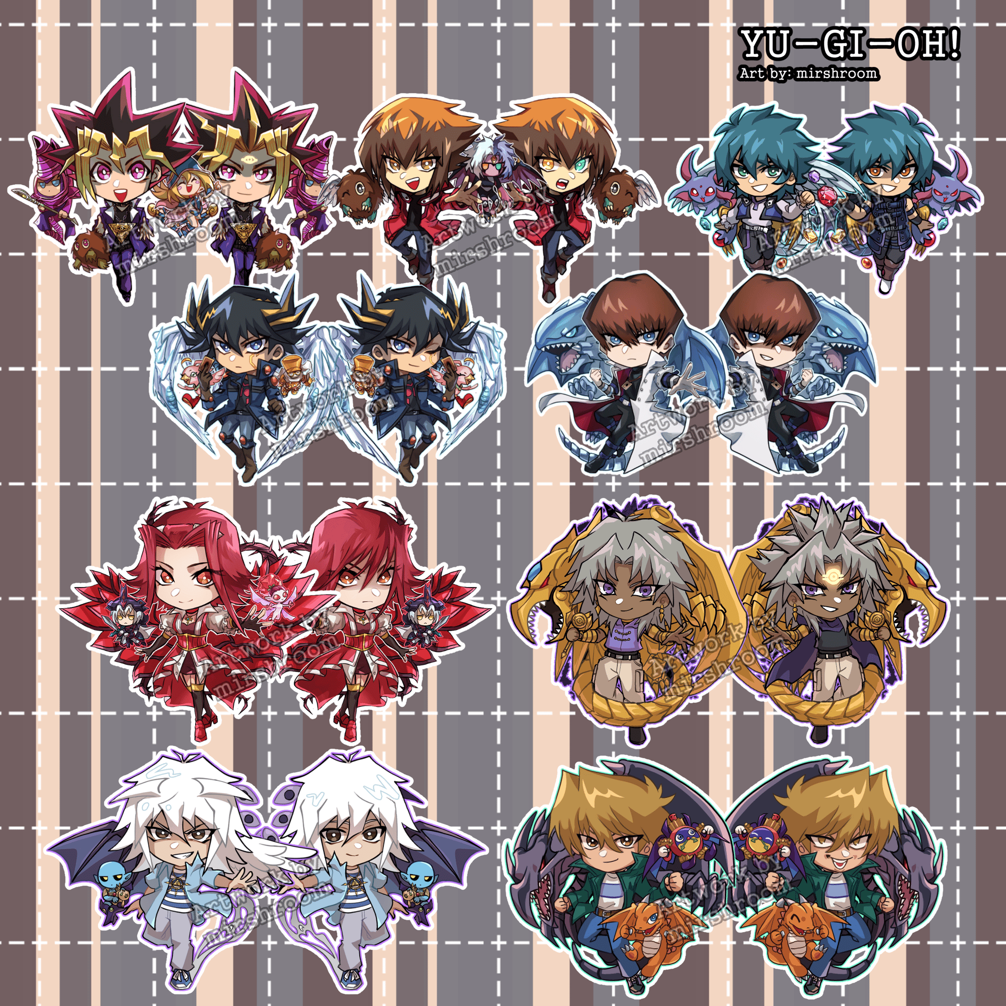 Yu-Gi-Oh | 2.5 Glitter Epoxy Charms | mirshroom